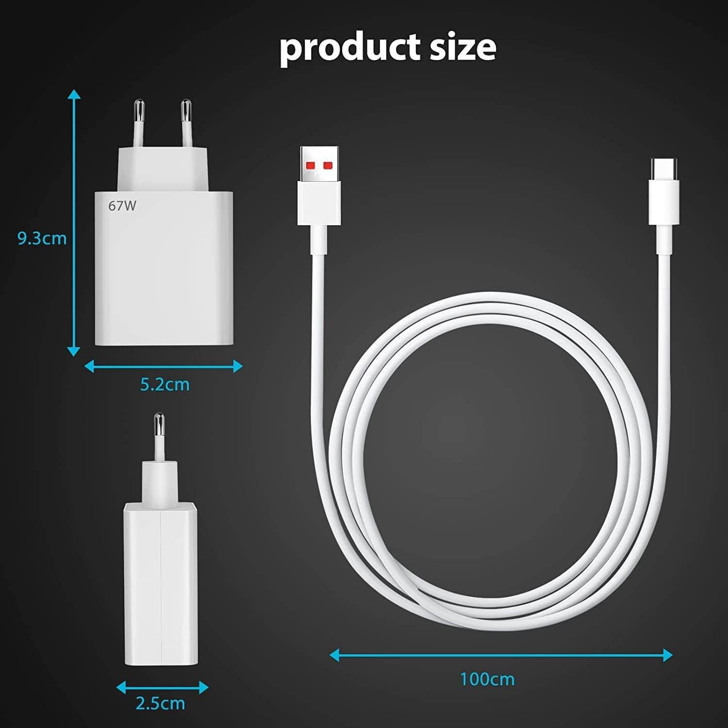 Logosuz 67w turbo şarj desterkli usb typec şarj seti - S2Q - KolayMagza
