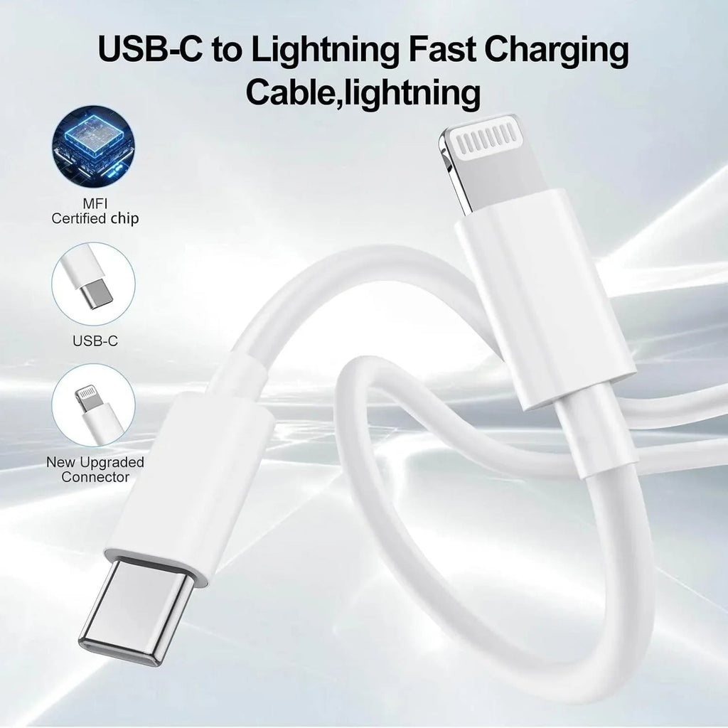 كابل شحن سريع USB-C إلى Lightning PD بطول 1 متر