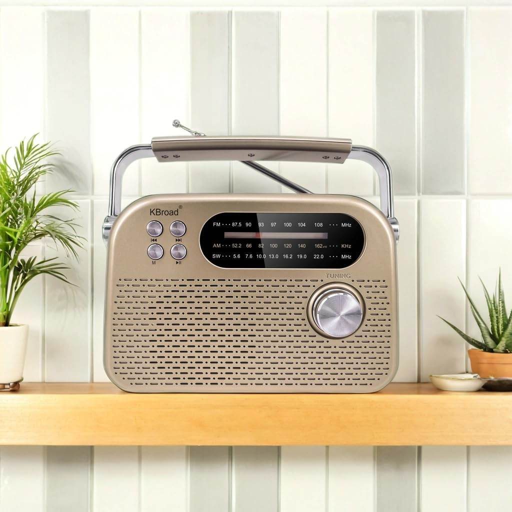 KTF-2026 nostaljı radiolu sm usb sd hafıza destekli bluetooth hoparlör - H3F - KolayMagza