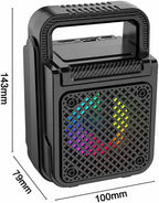 ( 5 adet ) ZQS1372 Taşınabilir Bluetooth Hoparlör - 1200mAh, Super Bass, RGB Işıklı, USB/TF Kart Destekli MBX