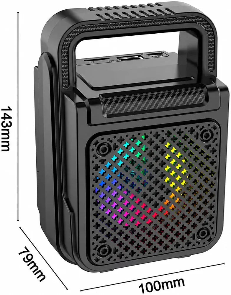 ( 5 adet ) ZQS1372 Taşınabilir Bluetooth Hoparlör - 1200mAh, Super Bass, RGB Işıklı, USB/TF Kart Destekli MBX