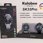 SK33 Pro Premium AMOLED Ekran Yuvarlak Akıllı Saat - Bluetooth Arama, AI & ChatGPT Desteği + 3 Farklı Kordon Hediyeli (Android ve iOS Uyumlu) LENSUN