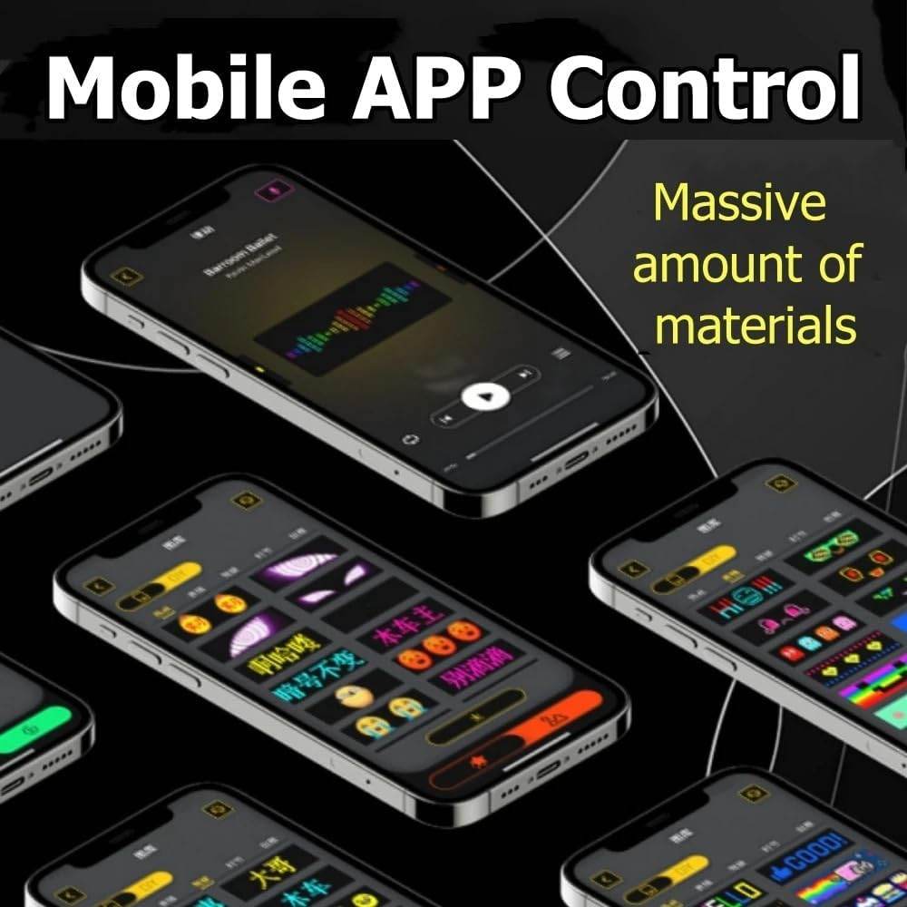 180*70mm smart car led panel kumandalı esnek led amtrix ekran paneli - G5U - KolayMagza