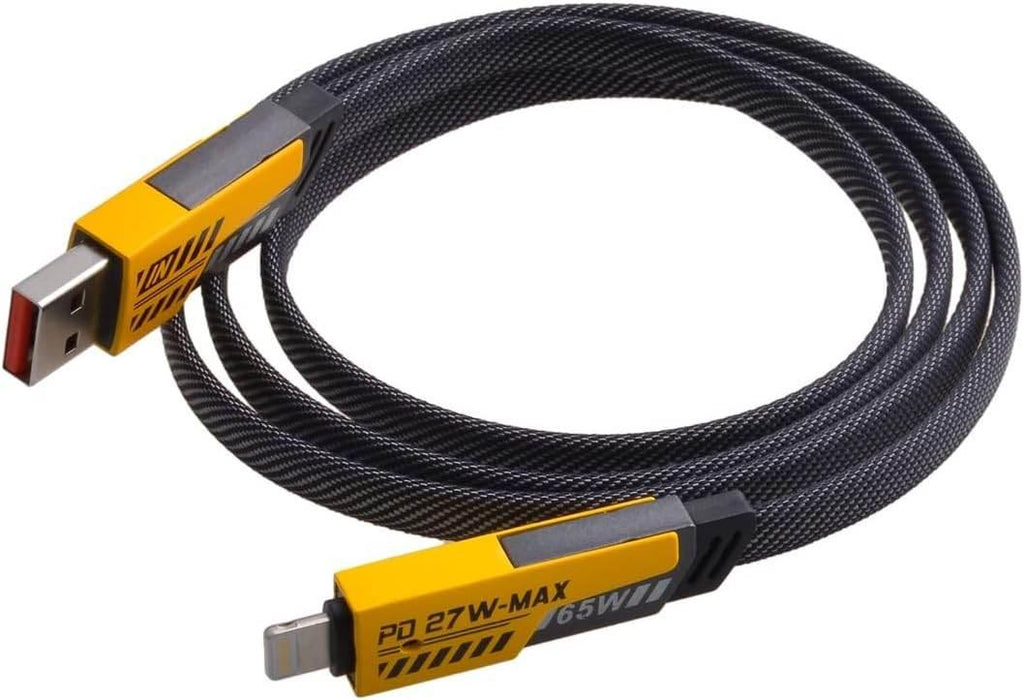 4ü1 arada örgülü hızlı şarj kablosu | 65w pd & 25w hızlı şarj | usb & type-c to lightning & type-c - S3İ - KolayMagza KM Technology