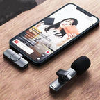 K9 kablsuz typec girişli çift canlı yaka mikrofon - G2S - KolayMagza