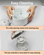 V88 3'ü 1 arada Yağmur Damlası Nemlendirici ve Esansiyel Yağ Difüzörü, Serin Sis, 360 Derece Şelale, Fısıltılı Yağmur Sesi ve 7 Ruh Hali Işığı, Şemsiye Tasarımlı Hava Nemlendirici, Ev, Yatak Odası, Oturma Odası - H3Y - KolayMagza