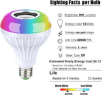 ( 5 adet ) 12W Bluetooth Hoparlörlü RGB Renkli LED Akıllı Ampul (Kumandalı) SANTRAL HAN