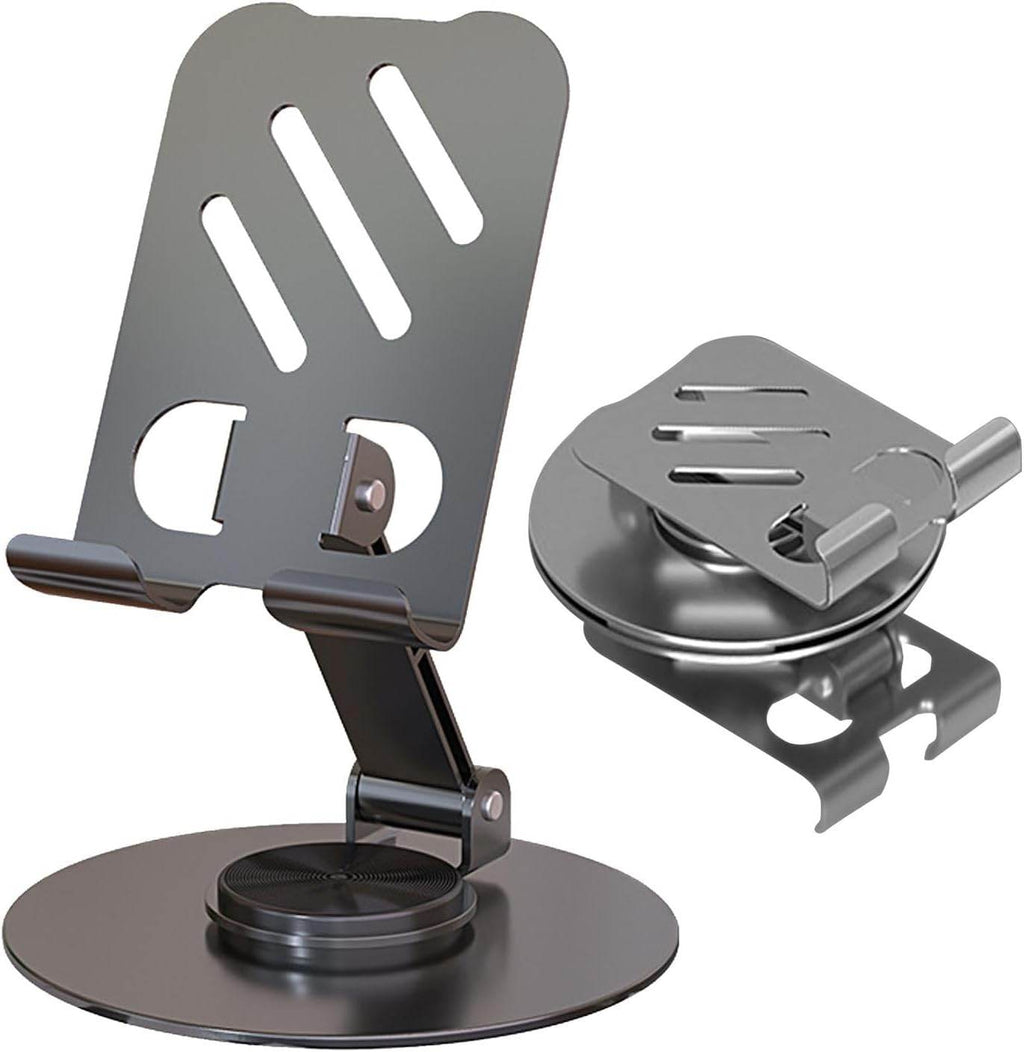Masa üstü metal 360 derece döner telefon standı - N1E - KolayMagza