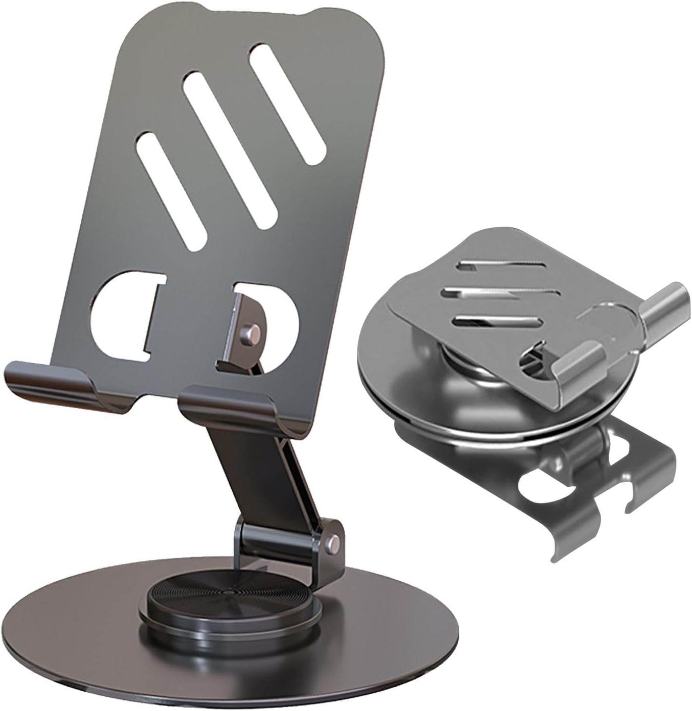 Masa üstü metal 360 derece döner telefon standı - N1E - KolayMagza