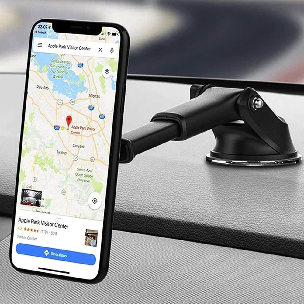 Torpidoya koyulan mıknatıslı 360 derece ayarlanabilir uzayabilir araç içi telefon tutucu - R1A - KolayMagza