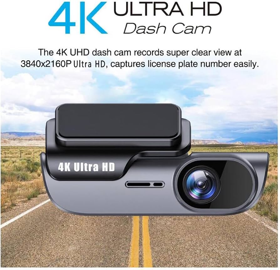4K Ultra HD Akıllı Araç İçi Kamera - Wi-Fi Bağlantılı, 24 Saat Park Monitörlü, Gece Görüşlü ve Döngüsel Kayıt Özellikli Sürüş Kayıt Cihazı (Dash Cam) KolayMagza KM Technology - Toptan Telefon Aksesuarları