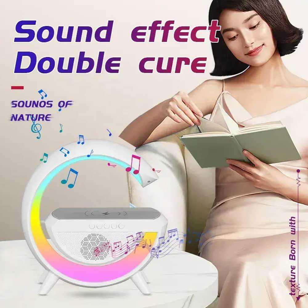 Hm-2309 rgb ışıklı kablosuz hoparlör - 15w güç, saatli, şarjlı, müzik ve tarz bir arada! - H2S - KolayMagza