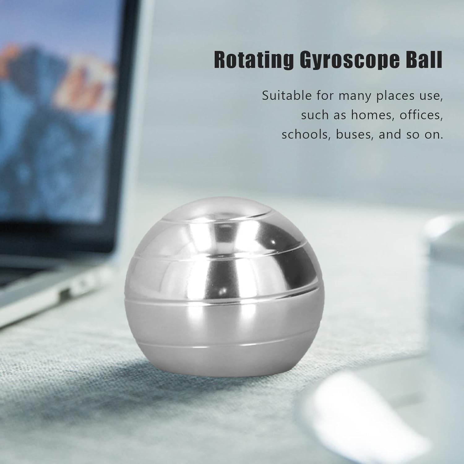 Dekompresyon jiroskop topu – 1.77 inç spiral oluklu dönen ofis stresi azaltıcı - G3E - KolayMagza