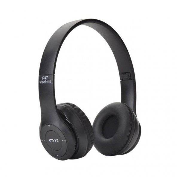 P47 hafıza kart aux destekli kafa üstü bluetooth kulaklık - U1F - KolayMagza