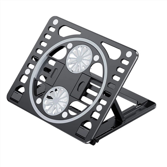 Foldable height adjustable laptop cooling stand cj070 with dual fans - G2F