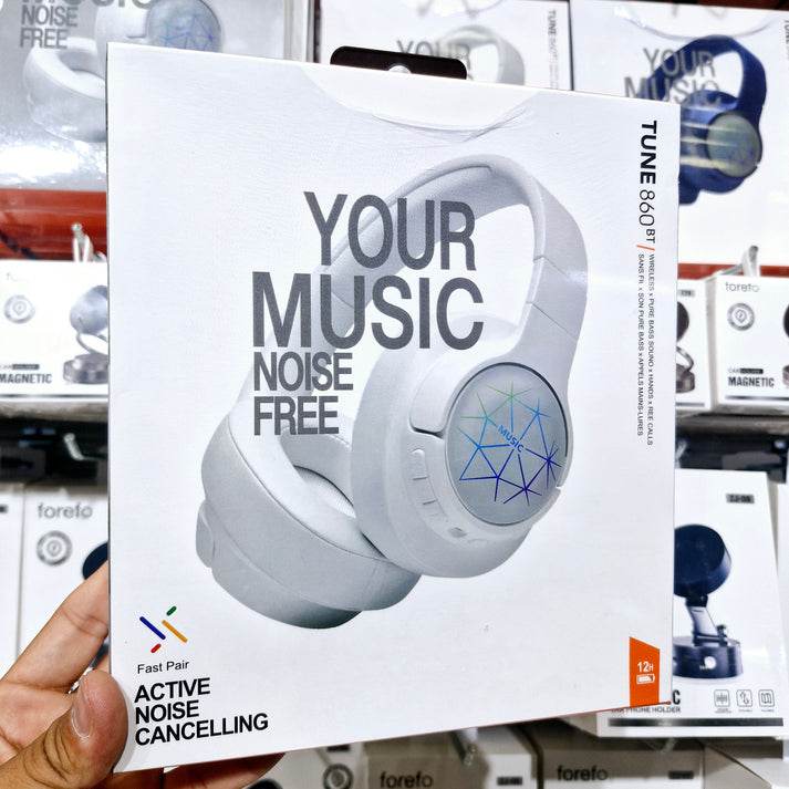 Tune 860bt kablosuz kafa üstü ışıklı bluetooth kulaklık - gürültüsüz müzik deneyimi - U1O - KolayMagza