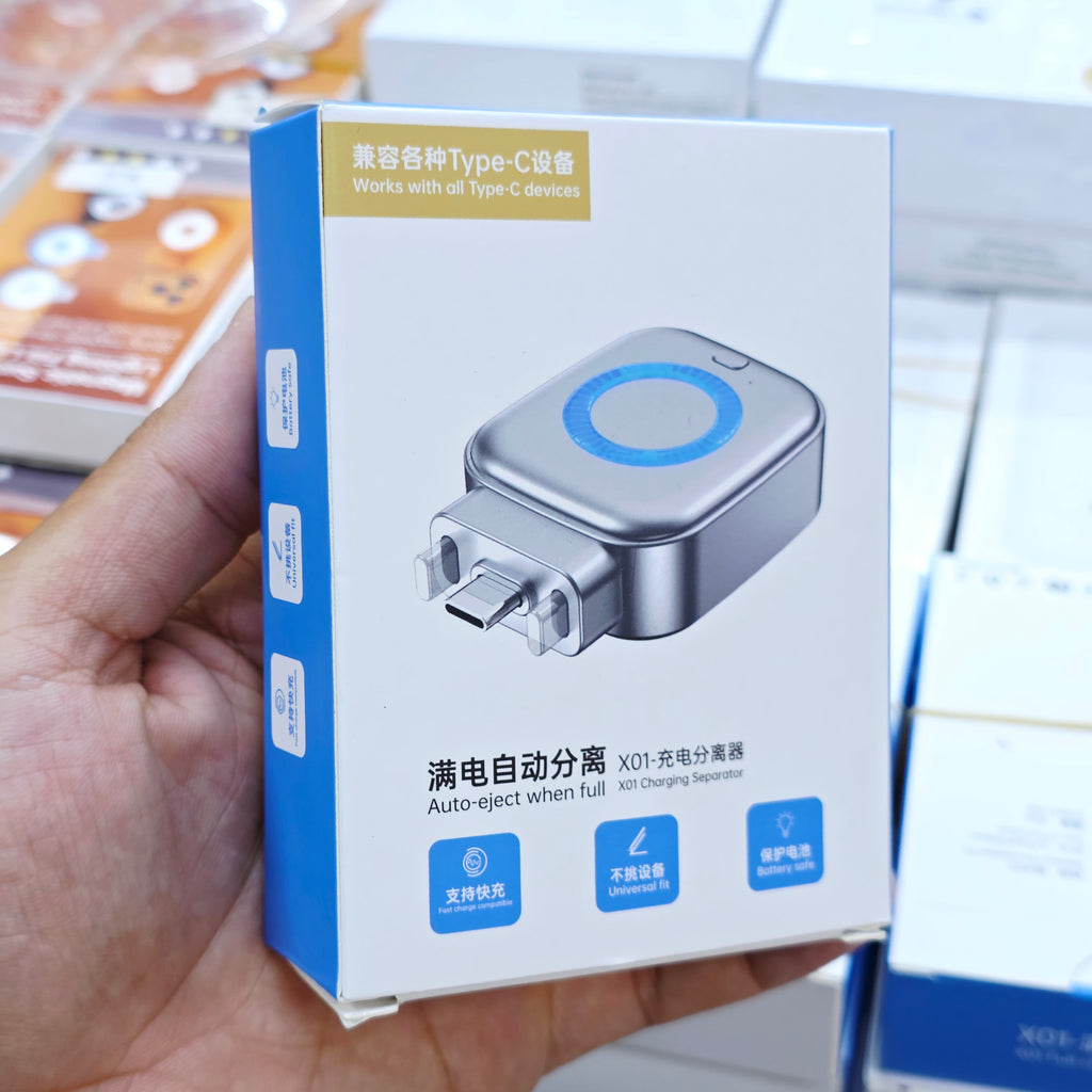 Type-C Akıllı Şarj Kesici ve Ayırıcı Adaptör - 140W Hızlı Şarj Destekli Batarya Koruyucu Mini Aparat