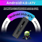 TV98 ATV Stick Mini TV Stick Android 14 H618 Dört Çekirdekli Cortex A53 Desteği 8K Video 2,4G 5G WiFi BT5,0 Sesli Uzaktan Kumanda Akıllı TV Kutusu (2+16GB)