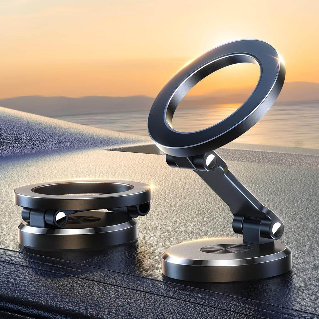 Metal magsafe magnetic 1080 degree angle rotating car phone holder adjustable and strong magnetic hold - R1V