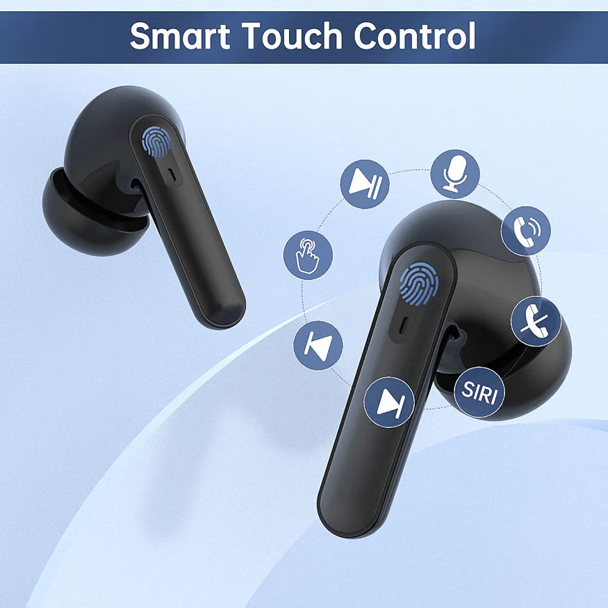 XT11 TWS Kablosuz Bluetooth Kulaklık Siyah - Dijital Göstergeli Akıllı Dokunmatik Kulak İçi Kulaklık MİLANO