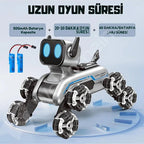 Uzaktan Bilekten Kumandalı Şarjlı 8 Teker Akrobat Robot Köpek - Müzikli ve LED Işıklı Akıllı Robot Araba SANTRAL HAN