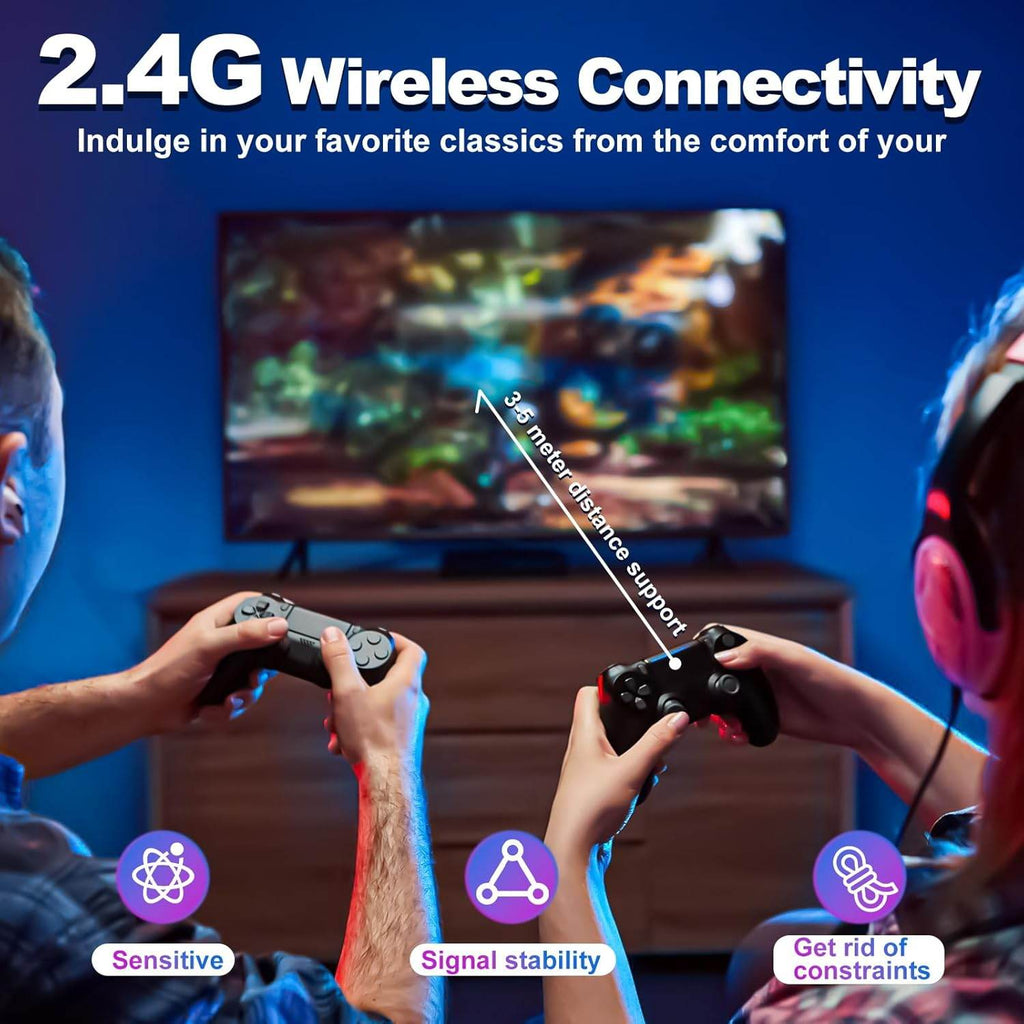 M8 64gb dual pad 4k game stick – 20.000+ oyunlu retro oyun konsolu 2,4g gamepad - G3C - KolayMagza