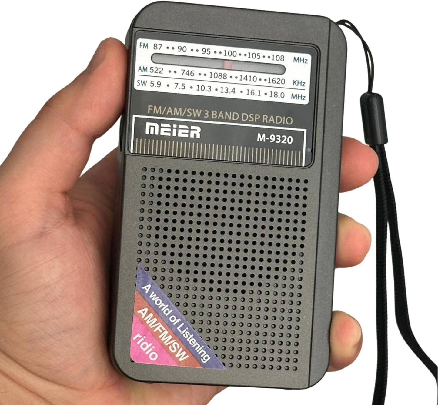 Meier m-9320 minimalist cep radyo fm/am/sw usb sarj edilebilir kulaklık takılabilir - H3K