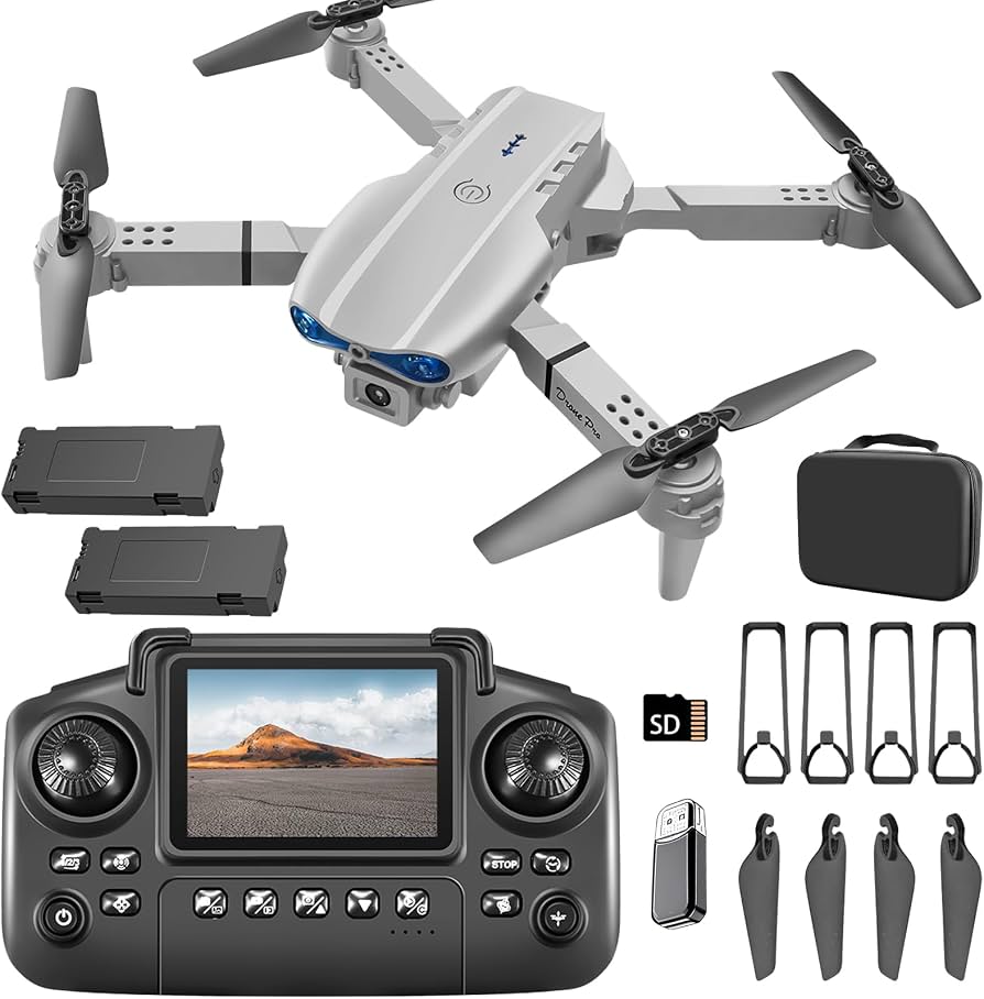 E99 Pro Katlanabilir Mini Drone - HD Çift Kameralı, Wi-Fi FPV Canlı Görüntü Aktarımlı, Akıllı Hover Sabitleme Destekli Başlangıç ve Hobi Drone'u LENSUN