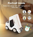 6'sı 1 Arada Kablosuz Şarj İstasyonu Araba Şeklinde – iPhone, Apple Watch, AirPods, Samsung ve Tüm Qi Destekli Telefonlar İçin Hızlı Kablosuz Şarj Cihazı + Alarm ve Masaüstü Organizer - S4B - KolayMagza