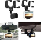 Universal rearview mirror mounted car phone holder