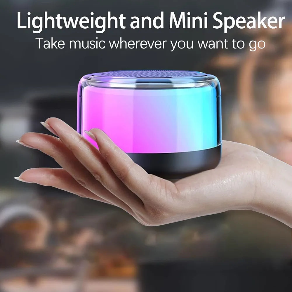 ( 5 adet ) Xertmt H2 RGB LED Işıklı Taşınabilir Bluetooth Hoparlör - Kablosuz Ses Bombası Tucci