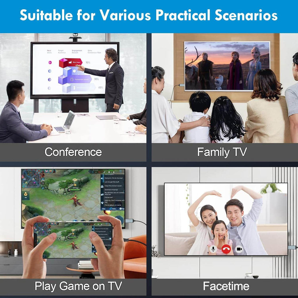 Lightning hdmı tv görüntü aktarıcı – iphone ve ipad için 1080p ve 4k destekli hdmı bağlantı kablosu - D1N - KolayMagza