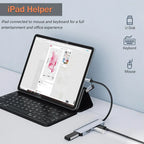 5 in 1 Type-C ve USB 3.0 Çok Fonksiyonlu Hub - 3 Port USB Çoklayıcı, SD/TF Kart Okuyucu Dönüştürücü Adaptör Tucci