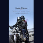 Q58 Max Kablosuz Motosiklet İnterkom Kulaklık Gürültü Engelleme, radyolu 2 Sürücü için 500M İçinde canlı telsiz Konuşur 5.3v bluetooth su geçirmez - G6P - KolayMagza