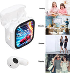 KY55 Akıllı Dijital Ekranlı TWS Bluetooth Kablosuz Kulak İçi Kulaklık - Beyaz JBK