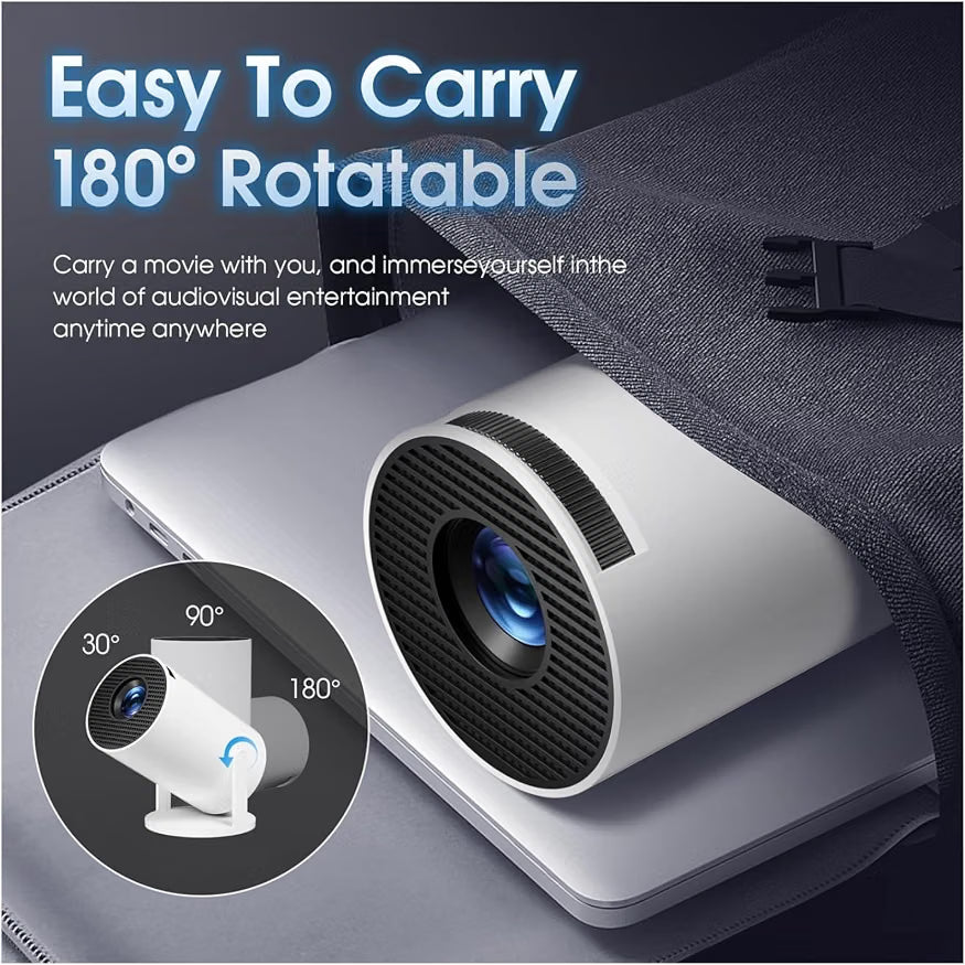 Hy300 akıllı full hd mini projektör – android 11, çift wifi6, bt5,0 ile ev sineması deneyimi TELETEK