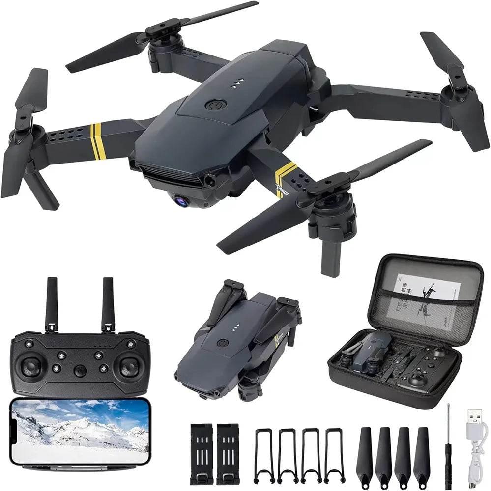 E58 4k Hd Kamerali Fly More Combo Drone Otomatik Kalkis Inis Sabit Durma ozellikli telefon yerleştirilebilir kumandalı - G5S - KolayMagza KM Technology