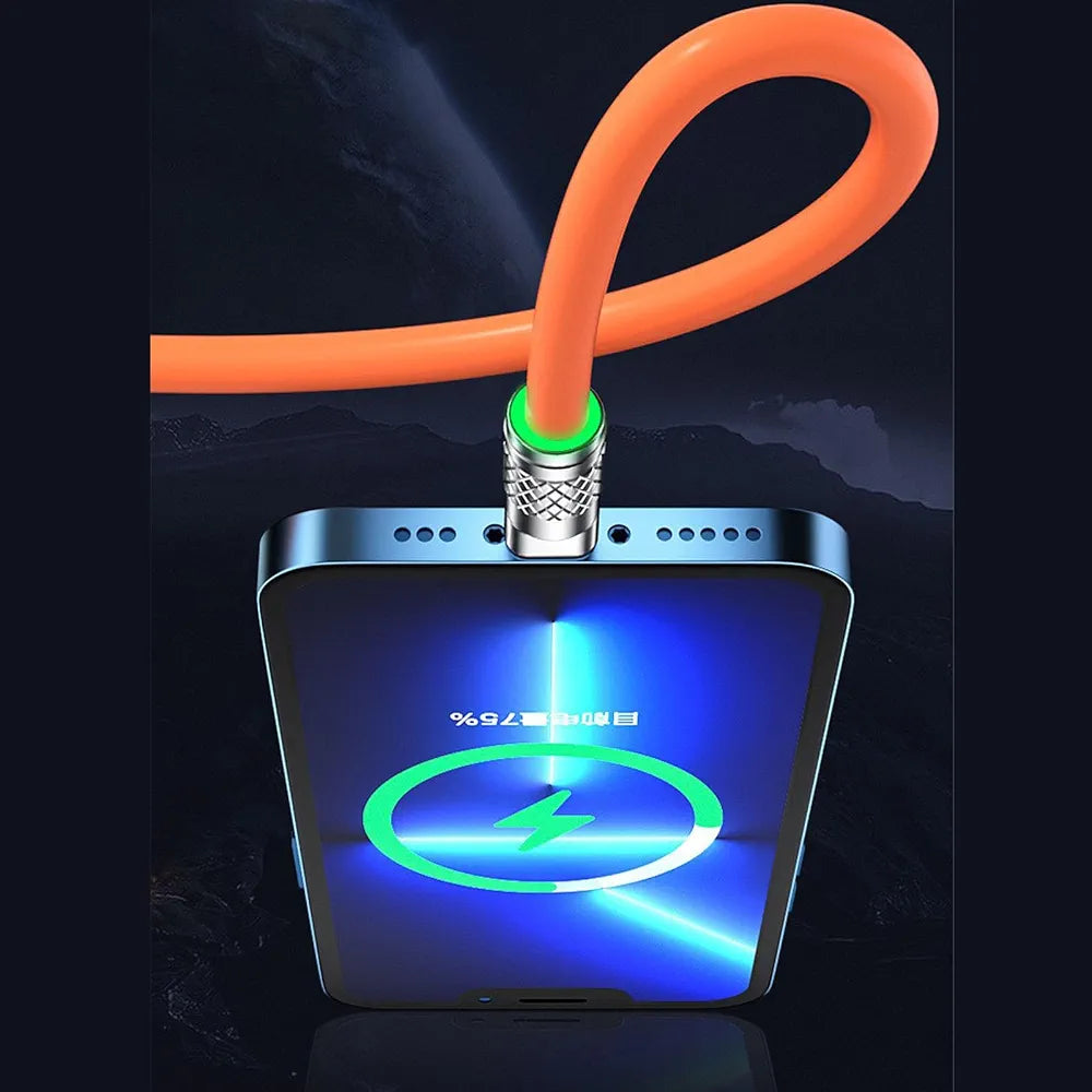 ( 5 adet ) 3'ü 1 Arada Hızlı Şarj Kablosu - Type-C, Lightning, Micro USB Dönüştürücü, Örgü Tasarımlı Turuncu Veri ve şarj Kablosu JBK