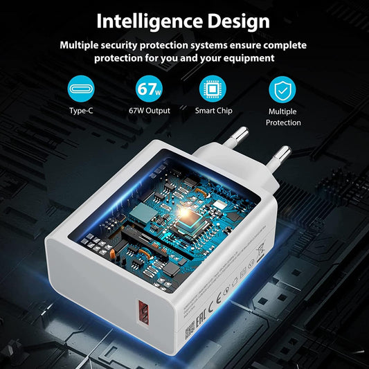 مجموعة شاحن توربيني ثانوي من النوع USB LC-119 بقوة 67 وات