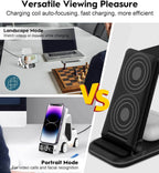 6'sı 1 Arada Kablosuz Şarj İstasyonu Araba Şeklinde – iPhone, Apple Watch, AirPods, Samsung ve Tüm Qi Destekli Telefonlar İçin Hızlı Kablosuz Şarj Cihazı + Alarm ve Masaüstü Organizer - S4B - KolayMagza