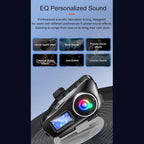 Q58 Max Kablosuz Motosiklet İnterkom Kulaklık Gürültü Engelleme, radyolu 2 Sürücü için 500M İçinde canlı telsiz Konuşur 5.3v bluetooth su geçirmez - G6P - KolayMagza