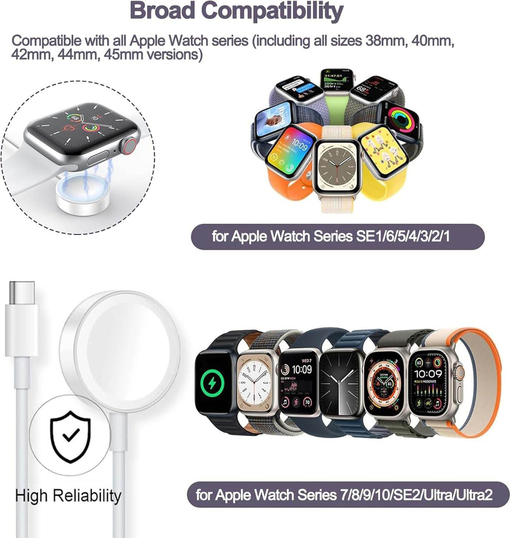 TypeC girişli manyatik akıllı saat watch hızlı şarj cıhazı - S4A - KolayMagza