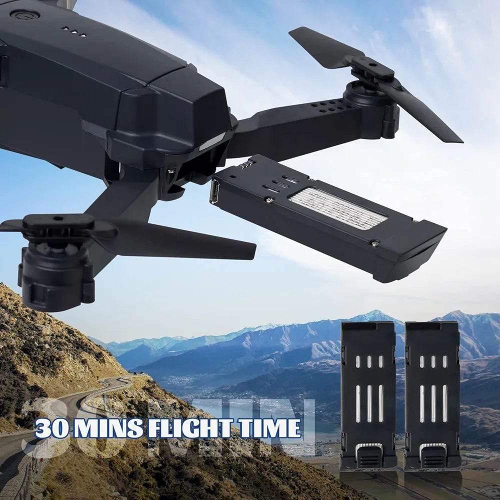 E58 4k Hd Kamerali Fly More Combo Drone Otomatik Kalkis Inis Sabit Durma ozellikli telefon yerleştirilebilir kumandalı - G5S - KolayMagza KM Technology