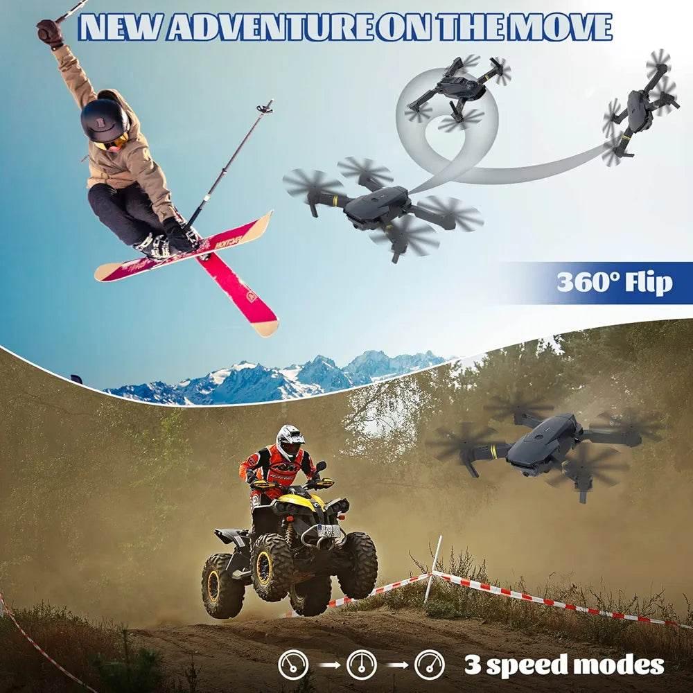 E58 4k Hd Kamerali Fly More Combo Drone Otomatik Kalkis Inis Sabit Durma ozellikli telefon yerleştirilebilir kumandalı - G5S - KolayMagza KM Technology