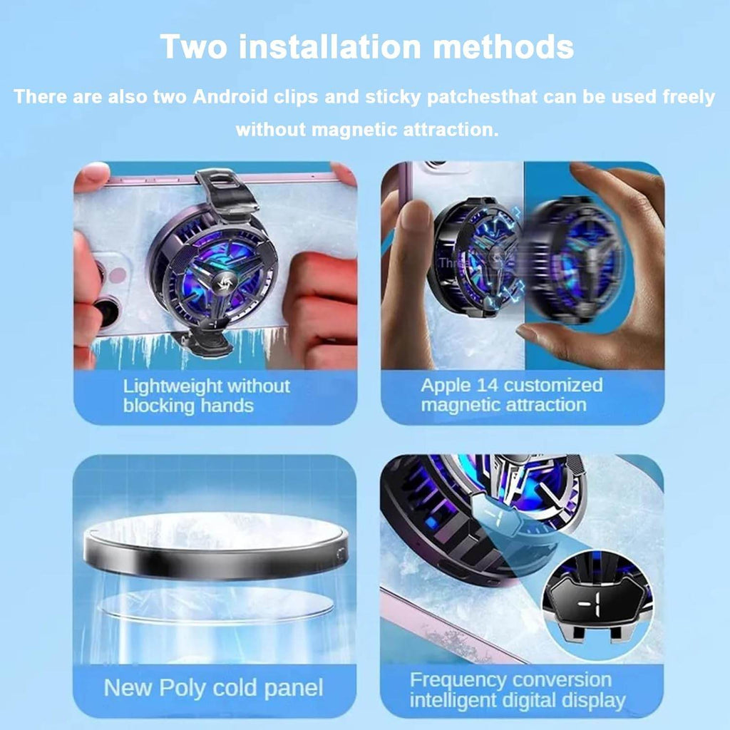 Sl-18 telefon soğutucu – manyetik bağlantı, yarı iletken soğutma ve dijital rgb sıcaklık göstergesi - G3H - KolayMagza