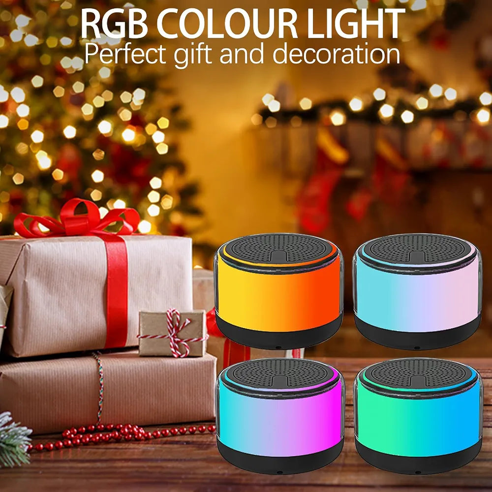 ( 5 adet ) Xertmt H2 RGB LED Işıklı Taşınabilir Bluetooth Hoparlör - Kablosuz Ses Bombası Tucci