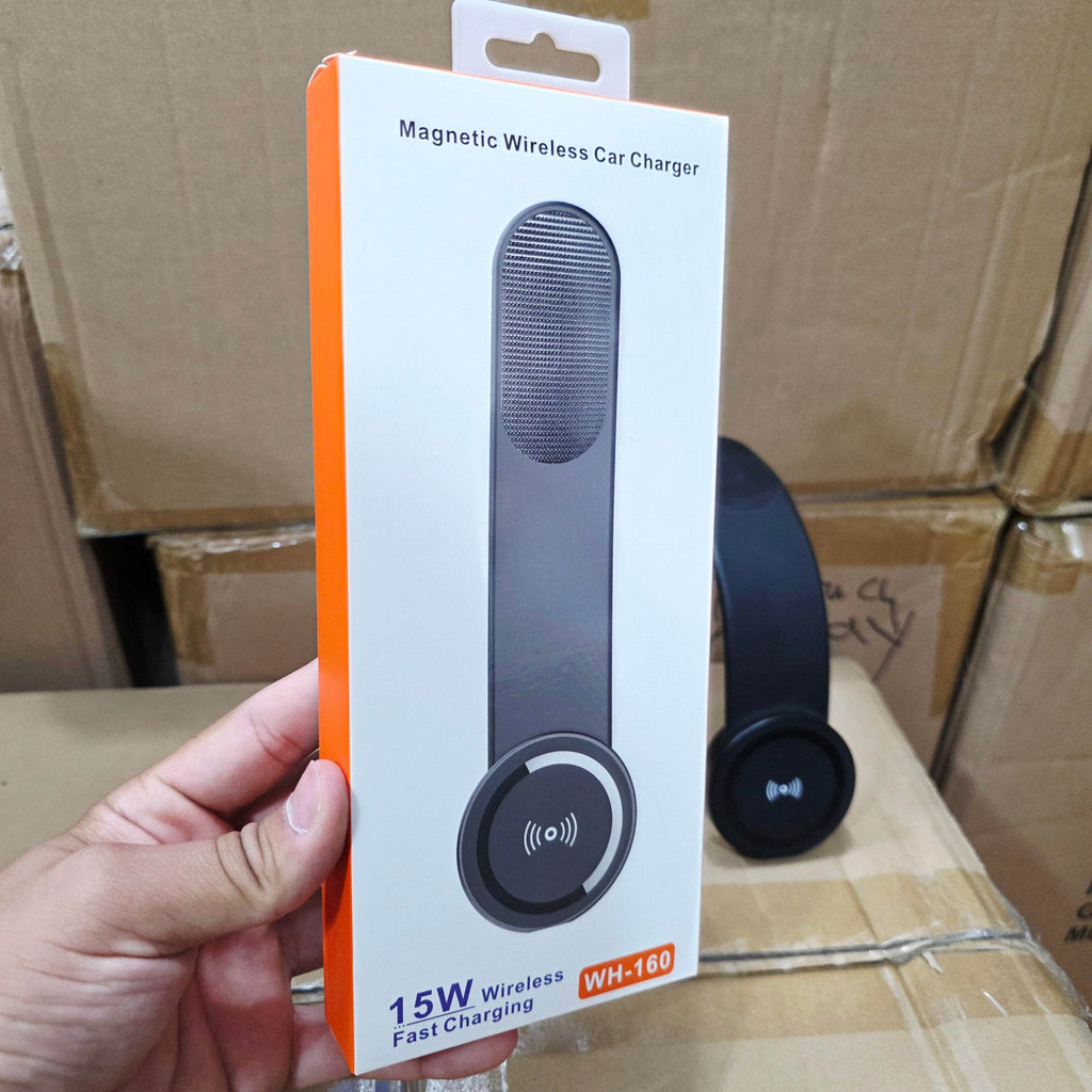 15W kablosuz magsafe şarj edebilir katalanabilir torpido üstü esnek telefon tutucu Wh-160 - R2H - KolayMagza