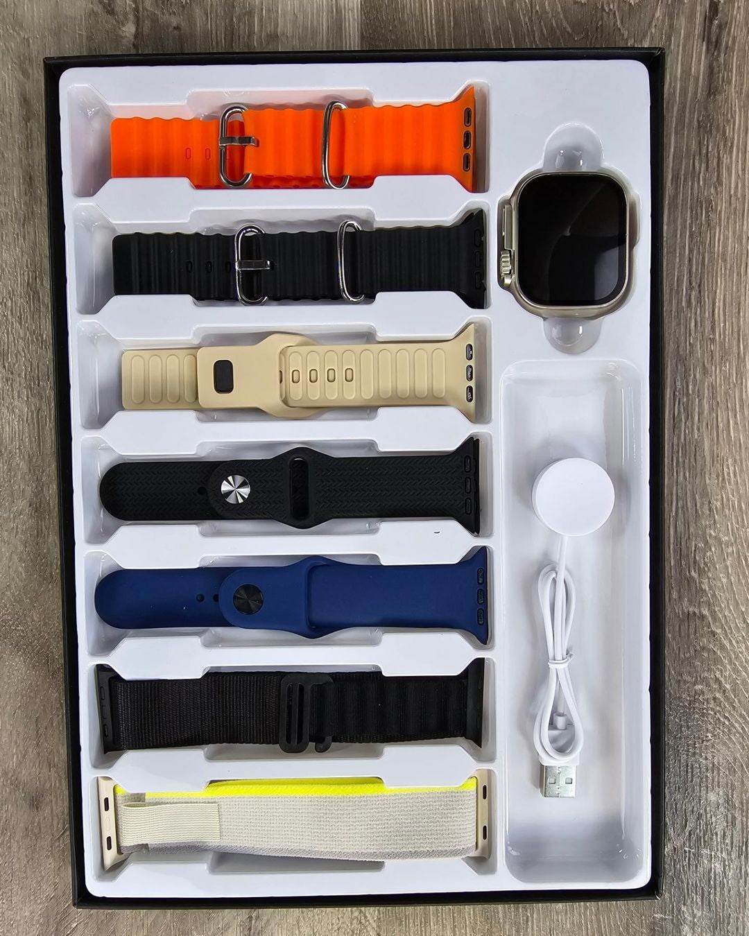 S10 Ultra 2 Akıllı Çocuk Saati, 7 kayış kordonlu , manyetik şarj cihazı, titanyum gövde | paslanmaz çelik | şık ve benzersiz kayışlarla erkekler, çocuklar, kızlar, erkekler ve kadınlar için uygundur. - A3F - KolayMagza