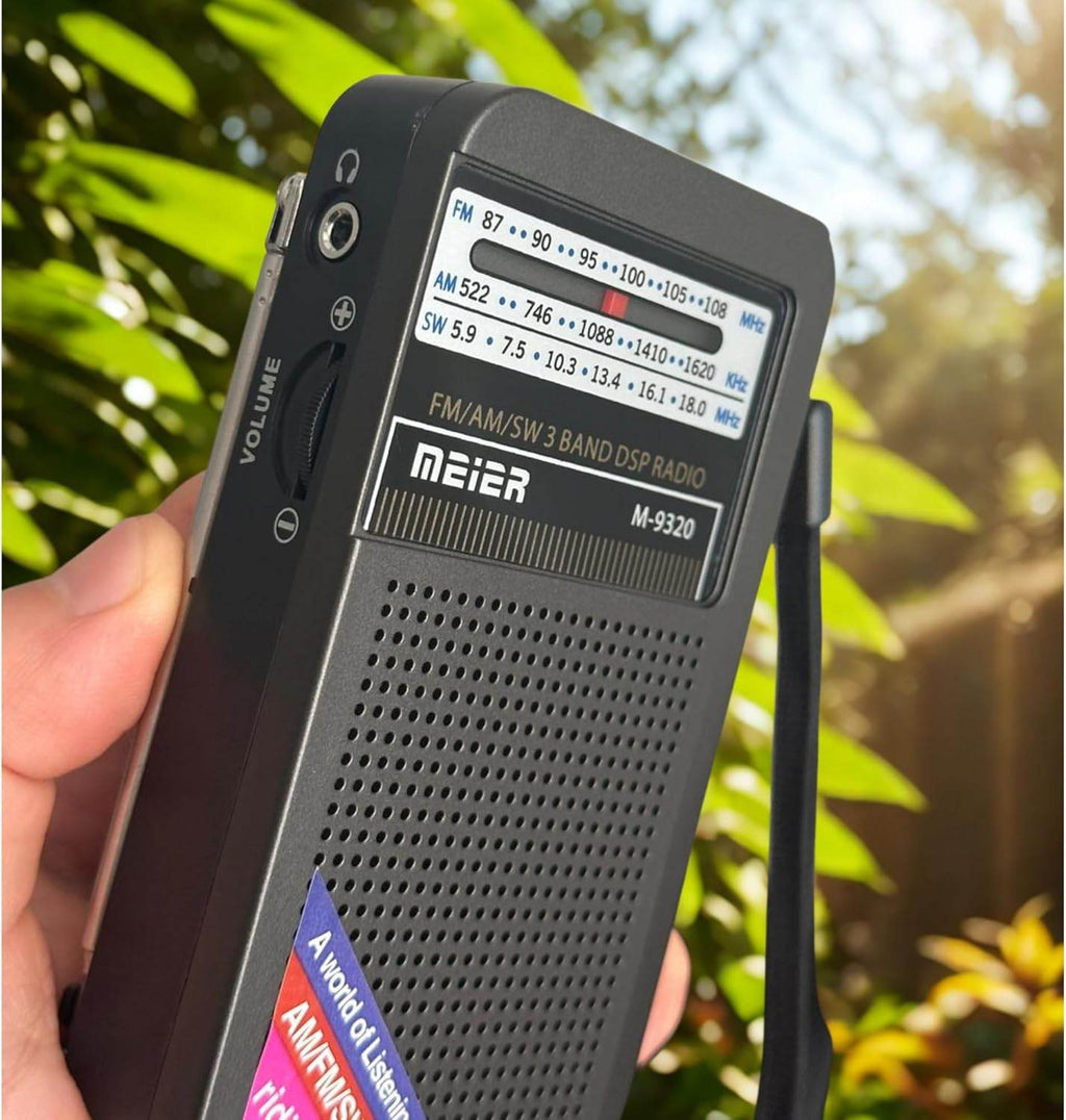 Meier m-9320 minimalist cep radyo fm/am/sw usb sarj edilebilir kulaklık takılabilir - H3K - KolayMagza