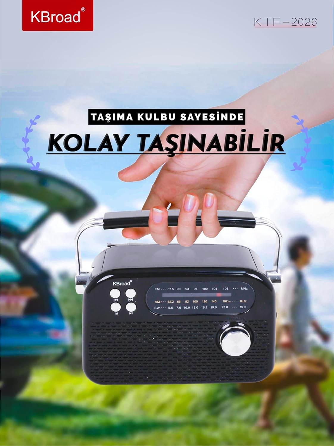 KTF-2026 nostaljı radiolu sm usb sd hafıza destekli bluetooth hoparlör - H3F - KolayMagza